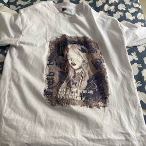 WASSUP preppy American short sleeve women's cotton retro loose T-shirt